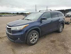 2015 Toyota Highlander XLE en venta en Colorado Springs, CO