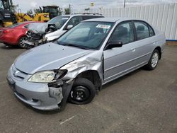 Honda salvage cars for sale: 2005 Honda Civic LX