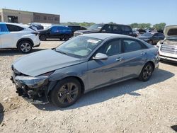 Hyundai Elantra salvage cars for sale: 2021 Hyundai Elantra Blue