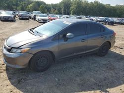 Honda Civic LX salvage cars for sale: 2012 Honda Civic LX