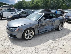 Salvage cars for sale at North Billerica, MA auction: 2016 Audi A5 Premium Plus S-Line