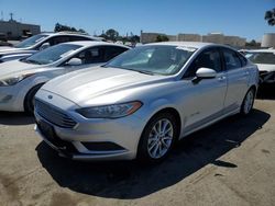 Salvage cars for sale from Copart Martinez, CA: 2017 Ford Fusion SE Hybrid