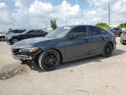 Salvage cars for sale at Miami, FL auction: 2022 Honda Civic Sport