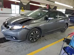 Salvage cars for sale at Dyer, IN auction: 2013 Honda Civic EXL