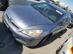 Salvage cars for sale at Martinez, CA auction: 2007 Honda Accord EX