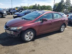 Carros salvage sin ofertas aún a la venta en subasta: 2014 Honda Civic LX