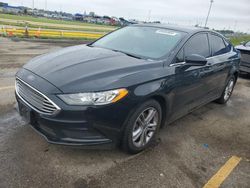 Salvage cars for sale at Woodhaven, MI auction: 2018 Ford Fusion SE