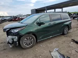 Toyota Sienna xle Vehiculos salvage en venta: 2021 Toyota Sienna XLE