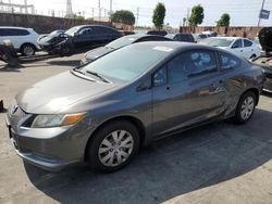 Honda salvage cars for sale: 2012 Honda Civic LX