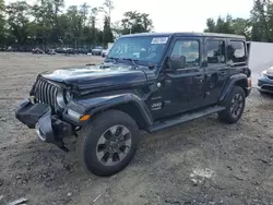 Salvage cars for sale at Baltimore, MD auction: 2018 Jeep Wrangler Unlimited Sahara