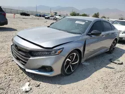 Salvage cars for sale at Magna, UT auction: 2022 Honda Accord Sport