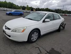 Salvage cars for sale at Portland, OR auction: 2005 Honda Accord LX