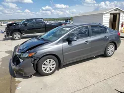 Salvage cars for sale at Grand Prairie, TX auction: 2012 Honda Civic LX