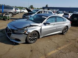 Salvage cars for sale at Woodhaven, MI auction: 2021 Honda Accord EXL