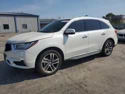 Salvage cars for sale at Tulsa, OK auction: 2017 Acura MDX Advance