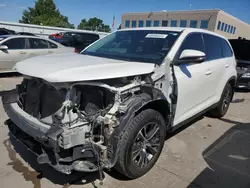 Salvage cars for sale at Littleton, CO auction: 2019 Toyota Highlander LE