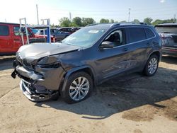 Salvage cars for sale at Woodhaven, MI auction: 2018 Jeep Cherokee Overland