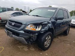 Salvage cars for sale at Elgin, IL auction: 2005 Honda Pilot EXL