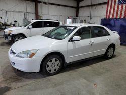 Salvage cars for sale from Copart Billings, MT: 2005 Honda Accord LX