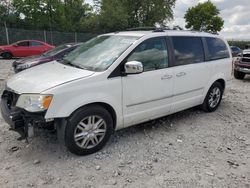 Salvage cars for sale at Cicero, IN auction: 2010 Chrysler Town & Country Limited