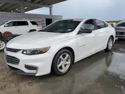 Salvage cars for sale at West Palm Beach, FL auction: 2017 Chevrolet Malibu LS