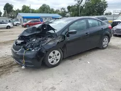 Salvage cars for sale at Wichita, KS auction: 2015 KIA Forte LX