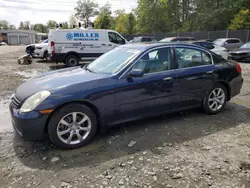 Salvage cars for sale at Waldorf, MD auction: 2006 Infiniti G35