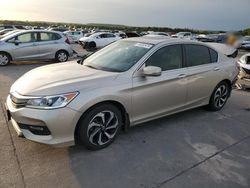 Salvage cars for sale at Grand Prairie, TX auction: 2016 Honda Accord EXL