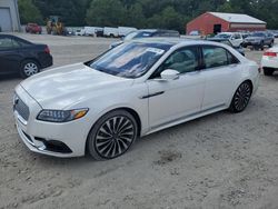 Salvage cars for sale at Mendon, MA auction: 2019 Lincoln Continental Black Label