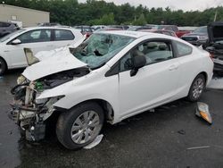 Salvage cars for sale at Exeter, RI auction: 2012 Honda Civic LX