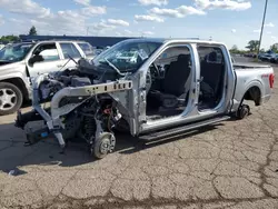 Salvage cars for sale at Woodhaven, MI auction: 2022 Ford F150 Supercrew