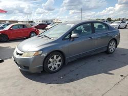 Salvage cars for sale at Grand Prairie, TX auction: 2010 Honda Civic LX