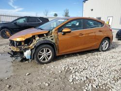 Chevrolet salvage cars for sale: 2017 Chevrolet Cruze LT