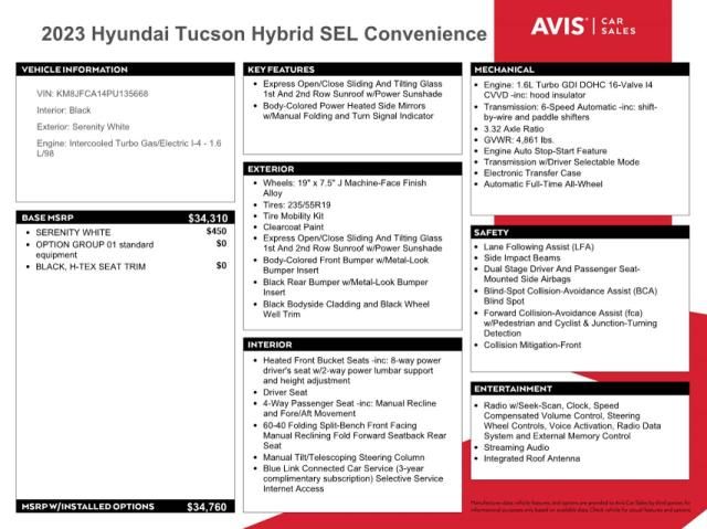 2023 Hyundai Tucson SEL Convenience