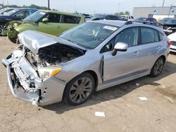 Salvage cars for sale at Woodhaven, MI auction: 2012 Subaru Impreza Sport Premium