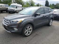 Salvage cars for sale at Portland, OR auction: 2018 Ford Escape Titanium