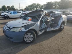 Salvage cars for sale at Moraine, OH auction: 2004 Honda Civic DX VP