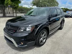 Salvage cars for sale at Opa Locka, FL auction: 2017 Dodge Journey Crossroad