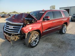 Salvage cars for sale at Kansas City, KS auction: 2016 Cadillac Escalade Premium