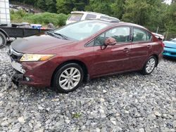 Salvage cars for sale at York Haven, PA auction: 2012 Honda Civic EX