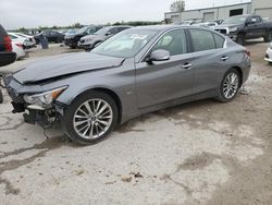 Salvage cars for sale at Kansas City, KS auction: 2018 Infiniti Q50 Luxe