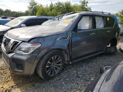 Salvage cars for sale at Waldorf, MD auction: 2020 Nissan Armada SV