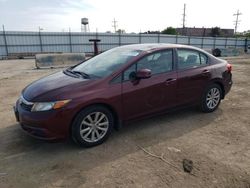 Salvage cars for sale at Chicago Heights, IL auction: 2012 Honda Civic EXL