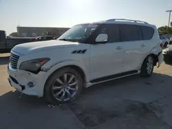 Salvage cars for sale at Wilmer, TX auction: 2013 Infiniti QX56