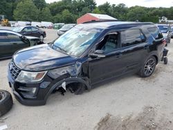 Salvage cars for sale at Mendon, MA auction: 2016 Ford Explorer Sport