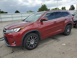 Toyota salvage cars for sale: 2017 Toyota Highlander SE