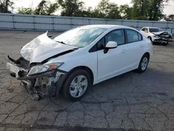 Salvage cars for sale at West Mifflin, PA auction: 2013 Honda Civic LX