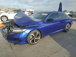 Salvage cars for sale at Grand Prairie, TX auction: 2021 Honda Accord Sport SE