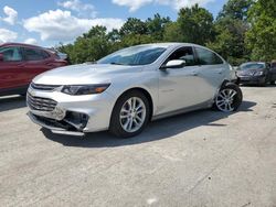 Salvage cars for sale at Ellwood City, PA auction: 2018 Chevrolet Malibu LT