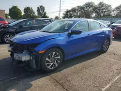 Honda salvage cars for sale: 2016 Honda Civic EX